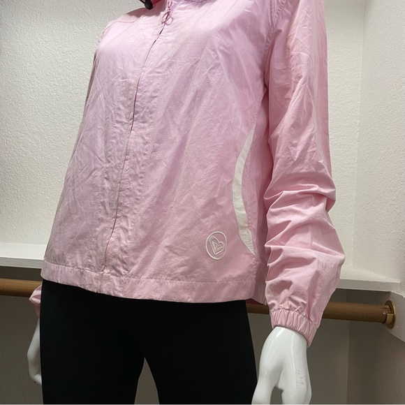 ROXY/Quicksilver 🌸 “Summer Breeze” Hoodie, Windbreaker, Pink zip Up jacket Sz 2 - Picture 4 of 10